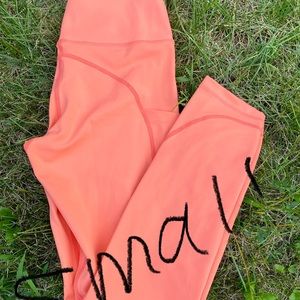 Small Peach/Coral Curves and Combat Boot Leggings